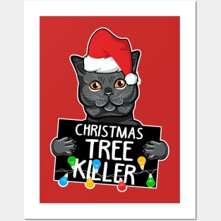 Cats Christmas Posters and Art